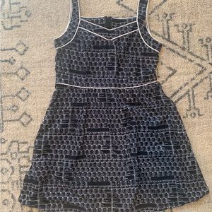 Black keyboard  print dress